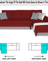 Adorn India Maddox Tufted L Shape 6 Seater Sofa Set (Right Hand Side) (Maroon)