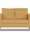 Adorn India Hallton Plain 2 Seater Sofa (Beige)