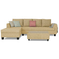 Raiden Bricks Premium L Shape 6 Seater Sofa Set with Center Table (Left Hand Side) (Beige)