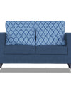 Adorn India Straight line Plus Blossom 2 Seater Sofa (Blue)