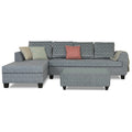 Raiden Bricks Premium L Shape 6 Seater Sofa Set with Center Table (Left Hand Side) (Grey)