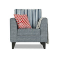 Adorn India Lawson Stripes 1 Seater Sofa (Grey)