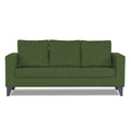 Adorn India Hallton Plain 3 Seater Wood Sofa (Green) (3 Year Warranty)