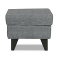 Adorn India Christopher 1 Seater Wing Chair Decent with Puffy (Grey)