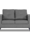 Adorn India Straight line Plus Premium Leatherette Suede 2 Seater Sofa (Grey)