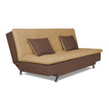 Adorn India Aspen 3 Seater Sofa Cum Bed (Brown and Beige) (3 Year Warranty)