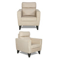 Adorn India Cardello 1 Seater Sofa (Beige) (3 Year Warranty)