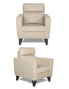 Adorn India Cardello 1 Seater Sofa (Beige)