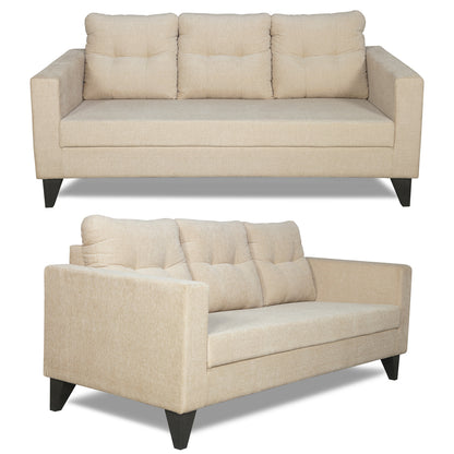 Adorn India Darcy 3-1-1 Five Seater Sofa Set (Beige)