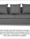Adorn India Magnum 3 Seater Sofa (Light Grey)