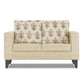 Adorn India Straight line Plus Leaf 2 Seater Sofa (Beige) (3 Year Warranty)