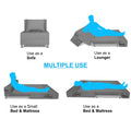 Adorn India Easy Alyn Plus Decent 1 Seater Sofa Cum Bed (2.5x6) (Grey) (1 Year Warranty)