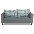 Adorn India Cortina Damask 3 Seater Sofa (Grey)
