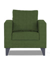 Adorn India Hallton Plain 1 Seater Sofa Set (Green)