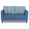 Adorn India Lawson Stripes 2 Seater Sofa (Blue)