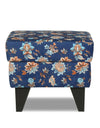 Adorn India Christoper 1 Seater Floral Print Puffy (Blue)