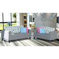 Straight line Plus Leaf 3+2 5 Seater Sofa Set (Grey)