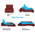 Adorn India Easy Alyn Plus Decent 1 Seater Sofa Cum Bed (2.5x6) (Maroon) (1 Year Warranty)