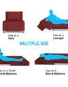 Adorn India Easy Alyn Plus Decent 1 Seater Sofa Cum Bed (2.5x6) (Maroon)
