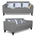 Adorn India Bladen 3-1-1 Five Seater Sofa Set(Grey)
