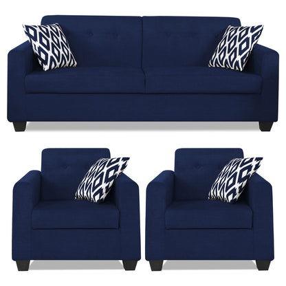 Adorn India Blazer Plus 3-1-1 Five Seater Sofa Set (Blue)