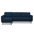 Adorn India Damian L Shape 6 Seater Sofa Set LHS (Blue) (3 Year Warranty)