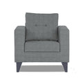 Adorn India Hallton Tufted 1 Seater Sofa (Grey) (3 Year Warranty)