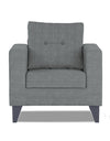 Adorn India Hallton Tufted 1 Seater Sofa (Grey)