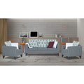 Straight line Plus Leaf 3+1+1 5 Seater Sofa Set (Grey)