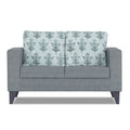Adorn India Straight line Plus Leaf 2 Seater Sofa (Grey) (3 Year Warranty)