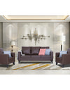 Adorn India Straight line Plus Leatherette 3+1+1 5 Seater Sofa Set (Brown)
