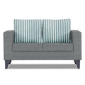 Adorn India Straight Line Plus Stripes 2 Seater Sofa (Grey) (3 Year Warranty)