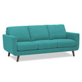 Adorn India Damian 3+1+1 5 Seater Sofa Set (Aqua Blue) (3 Year Warranty)