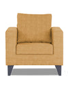 Adorn India Hallton Plain 1 Seater Sofa (Beige)