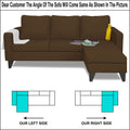 Adorn India Chandler L Shape 4 Seater Sofa Set Plain (Right Hand Side) (Brown)