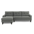 Adorn India Midas L Shape 6 Seater Sofa Set Left Hand Side (Grey)(3 Year Warranty)