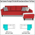 Adorn India Wood Maddox Tufted L Shape 5 Seater Sofa Set RHS (Red) (3 Year Warranty)