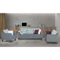 Straight line Plus Leaf 3+2+1 6 Seater Sofa Set (Grey)
