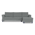 Adorn India Valencia Plus Decent L Shape 6 Seater Sofa Set (Right Hand Side) (Grey)