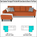 Adorn India Maddox Tufted L Shape 5 Seater Sofa Set LHS (Rust) (3 Year Warranty)
