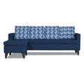 Adorn India Calloway Bricks L Shape 5 Seater Sofa Set (Left Hand Side) (Blue)