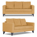 Adorn India Hallton Plain 3+2 5 Seater Sofa Set (Beige) (3 Year Warranty)