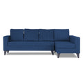 Adorn India Beetle Plus Stripes L Shape 6 Seater Sofa Set (Right Hand Side) (Blue) (3 Year Warranty)