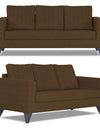 Adorn India Hallton Plain 3+1+1 5 Seater Sofa Set (Brown)
