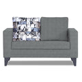Adorn India Hallton Digitel Print 2 Seater Sofa (Grey) (3 Year Warranty)