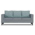 Adorn India Straight line Plus Blossom 3 Seater Sofa (Grey) (3 Year Warranty)