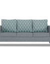 Adorn India Straight line Plus Blossom 3 Seater Sofa (Grey)