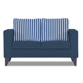 Adorn India Straight Line Plus Stripes 2 Seater Sofa (Blue) (3 Year Warranty)