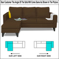 Adorn India Chandler Plain L Shape 4 Seater Wood Sofa Set (Brown) (3 Year Warranty)