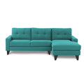 Adorn India Midas L Shape 6 Seater Sofa Set Right Hand Side (Aqua Blue) (3 Year Warranty)